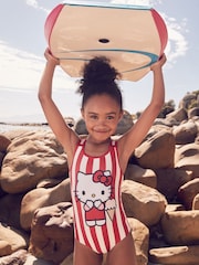 Red/Ecru Stripe Hello Kitty License Swimsuit (3-16yrs) - Image 1 of 7