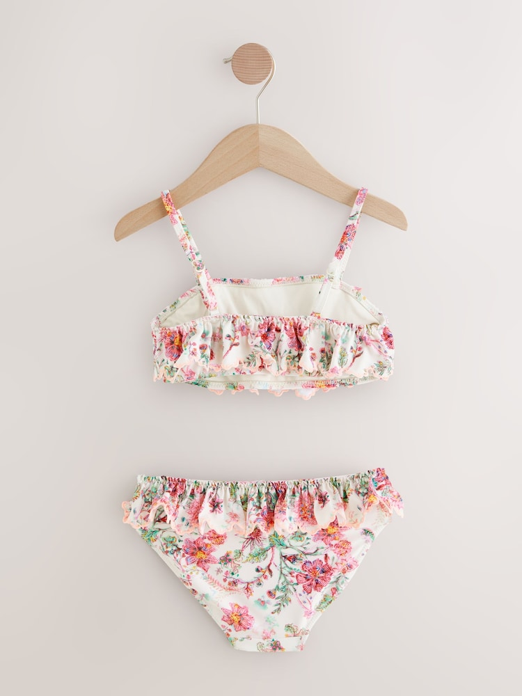 Pink Floral Tiered Bikini (3-16yrs) - Image 5 of 7