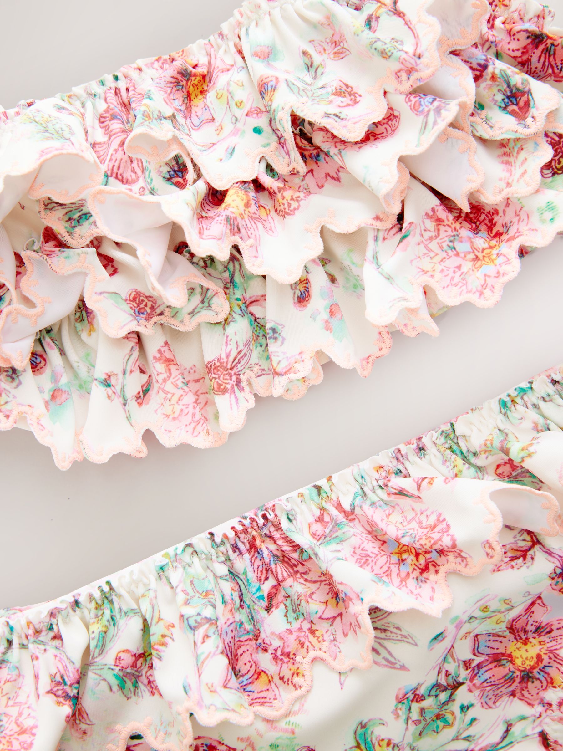 Buy Pink Floral Tiered Bikini (3-16yrs) from Next Norway