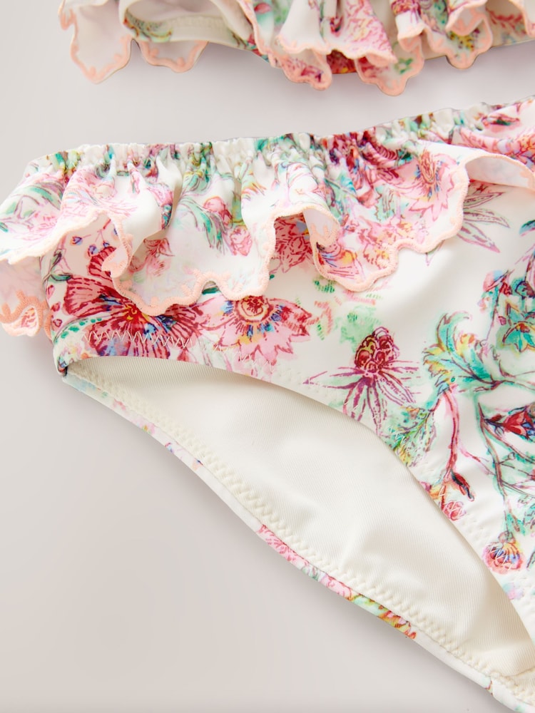 Pink Floral Tiered Bikini (3-16yrs) - Image 7 of 7