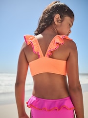 Pink/Orange Ruffle Bikini (3-16yrs) - Image 2 of 8