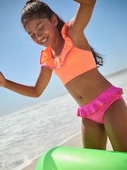 Pink/Orange Ruffle Bikini (3-16yrs) - Image 3 of 8