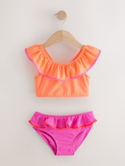 Pink/Orange Ruffle Bikini (3-16yrs) - Image 5 of 8