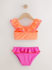Pink/Orange Ruffle Bikini (3-16yrs) - Image 6 of 8