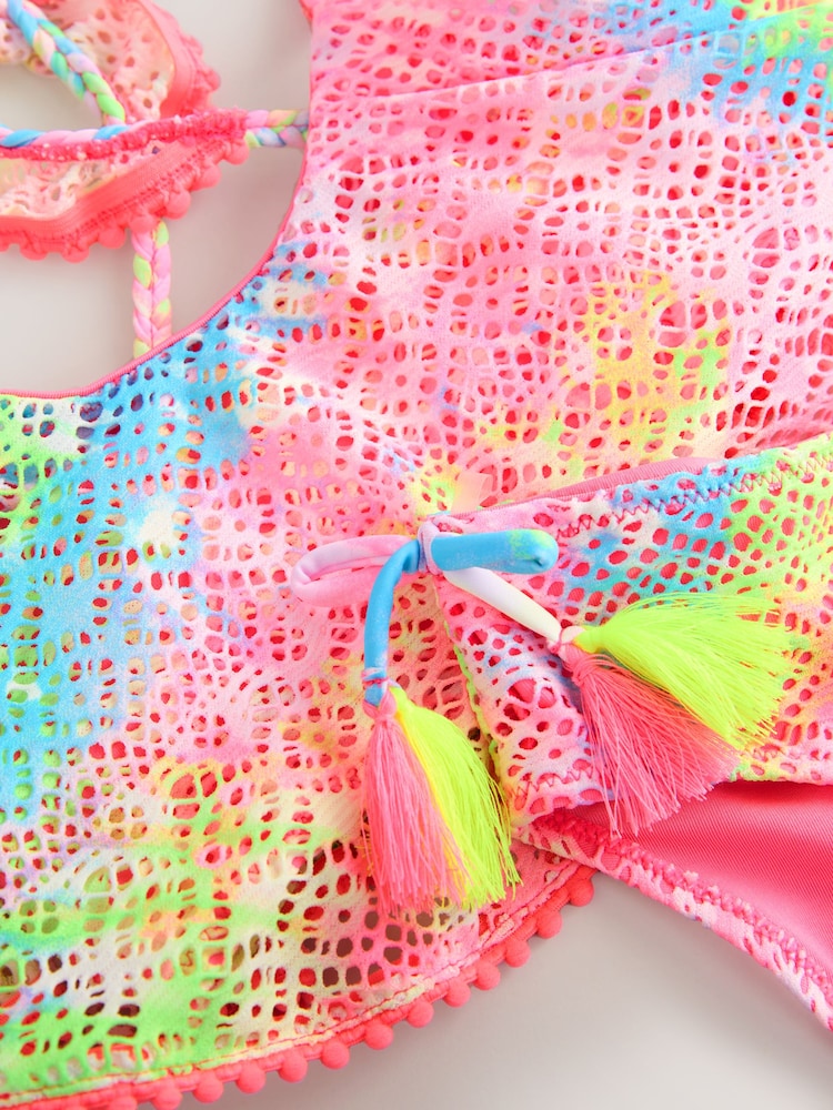 Tie Dye Broderie Frill Bikini (3-16yrs) - Image 7 of 7