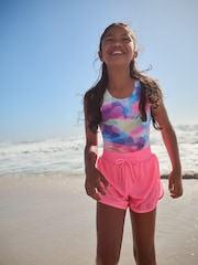 Bright Pink 2-in-1 Beach Shorts (3-16yrs) - Image 1 of 8