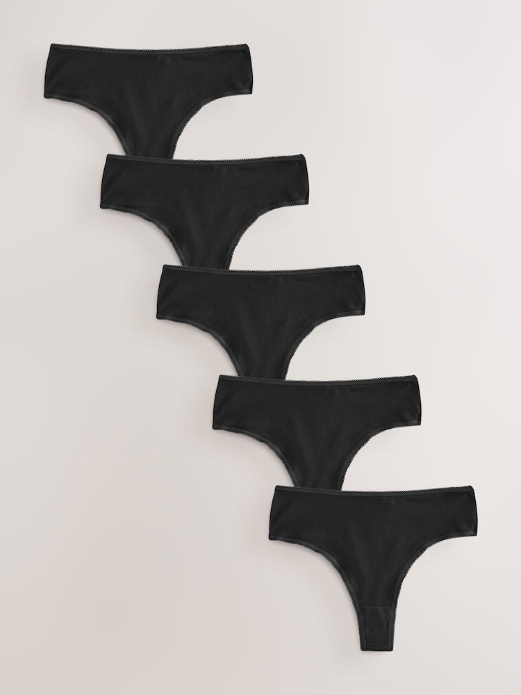 Noir - Lot de 5 culottes riches - Image 1 de 8