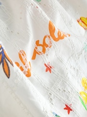 Multicolor - Broderie Boho Short Sleeve Ric Rac Top - Imagen 2 de 3