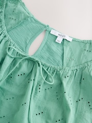 Azul - Broderie Boho Short Sleeve Ric Rac Top - Imagen 5 de 5