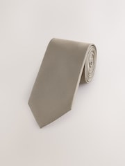 Neutral Brown Slim Textured Tie - Image 1 of 3