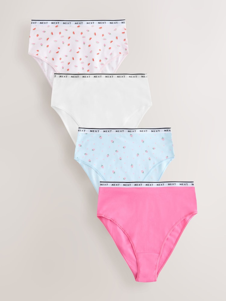 Estampado de frutas - Pack de 4 bragas con logotipo - Imagen 1 de 8