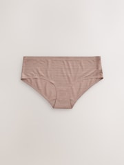 Black / Rose Pink / Praline Nude Short No VPL Stripe Knickers 3 Pack - Image 6 of 8