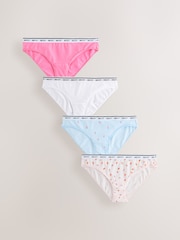 Fruit Print Bikini Logo Knickers 4 Pack - Image 1 of 7