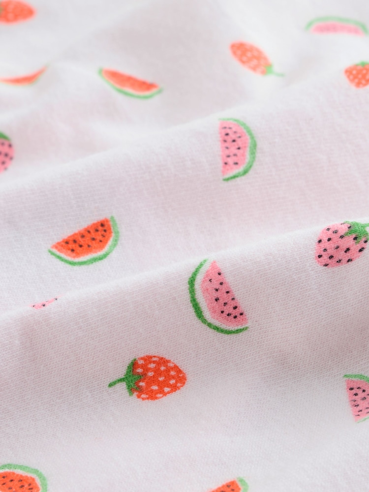 Fruit Print Bikini Cotton Logo Knickers 4 Pack - Image 10 of 10