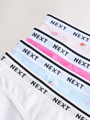 Fruit Print Bikini Logo Knickers 4 Pack - Image 7 of 7