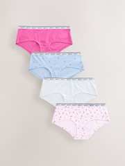 Fruit Print Short Logo Knickers 4 Pack - Image 1 of 6