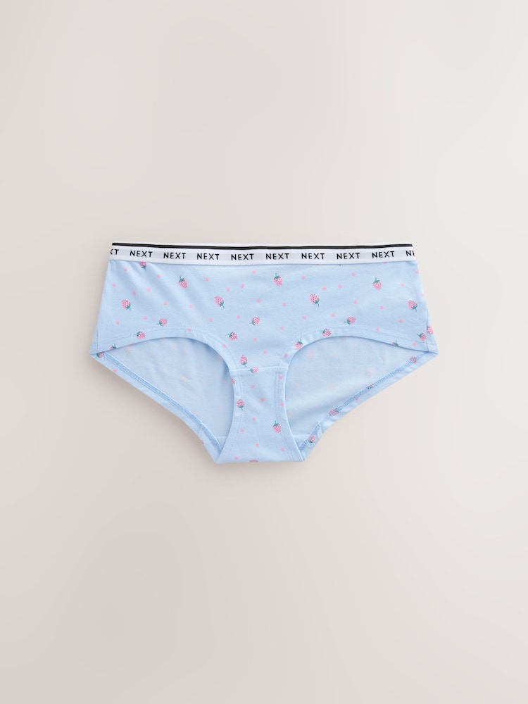 Fruit Print Short Logo Knickers 4 Pack - Image 2 of 6