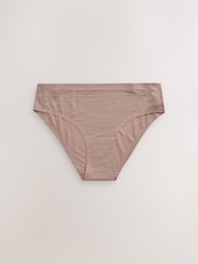 Black / Rose Pink / Praline Nude Brazilian No VPL Stripe Knickers 3 Pack - Image 7 of 11