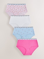 Fruit Print Midi Logo Knickers 4 Pack - Image 1 of 7