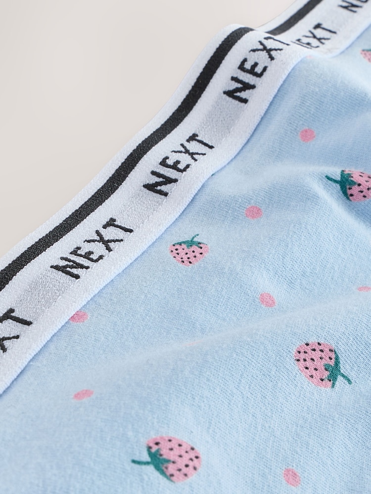 Fruit Print Midi Logo Knickers 4 Pack - Image 7 of 7