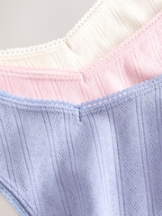 azul/Pink/Cream - Pacote Knickers Pointelle 3 - Imagem 11 de 12