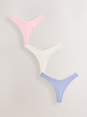 azul/Pink/Cream - Pacote Knickers Pointelle 3 - Imagem 7 de 12