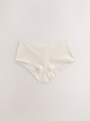 Blue/Pink/Cream Boyshort Pointelle Knickers 3 Pack - Image 8 of 10