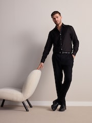 Schwarz - Reguläre Passform - Signature 100% Cotton with Textured Smart Shirt - Bild 2 von 7