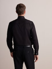 Schwarz - Reguläre Passform - Signature 100% Cotton with Textured Smart Shirt - Bild 3 von 7