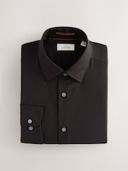 Schwarz - Reguläre Passform - Signature 100% Cotton with Textured Smart Shirt - Bild 5 von 7