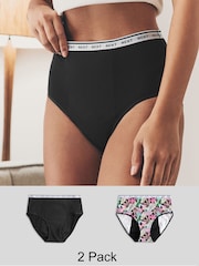 Imprimé rose vif - Lot de 2 culottes menstruelles à fort débit - Image 1 de 10