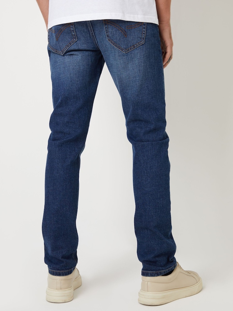 Threadbare Light Blue Slim Fit Premium Jeans With Stretch - Image 2 of 4