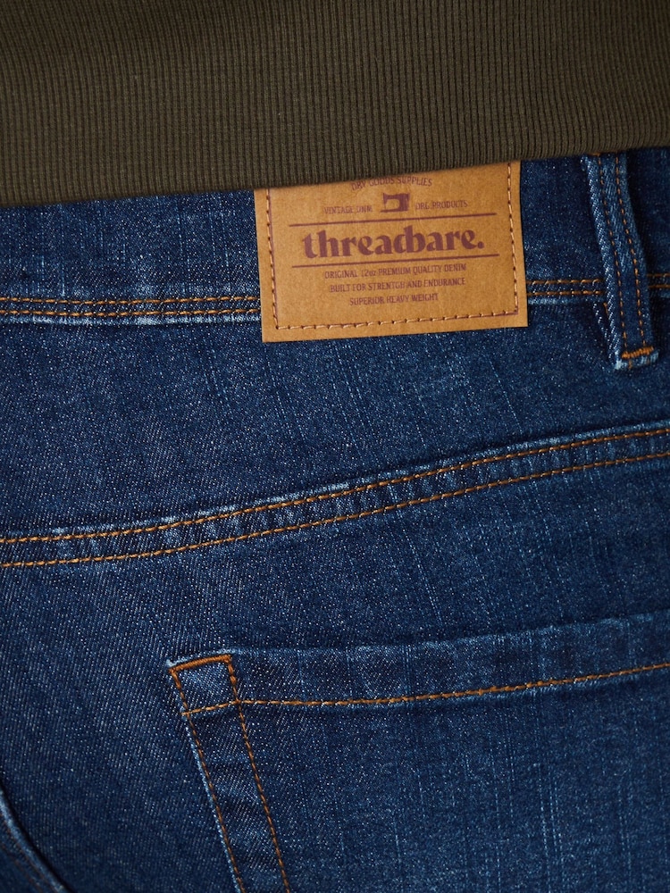Threadbare Blue Tapered Fit Premium Jeans With Stretch - Image 4 of 4