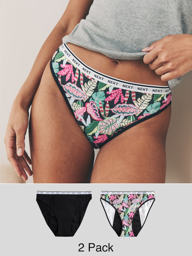 Leuchtend Pink, Print - Slips für starke Tage im 2er-Pack - Bild 1 von 10 Leuchtend Pink, Print - Slips für starke Tage im 2er-Pack - Bild 1 von 10