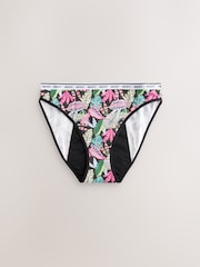 Bright Pink Print High Leg Heavy Flow Period Knickers 2 Pack - Image 7 of 10