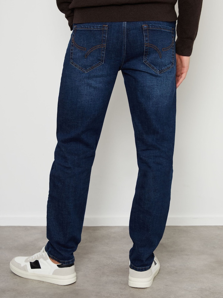 Threadbare Light Blue Tapered Fit Premium Jeans With Stretch - Image 2 of 4