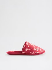 Bath & Body Works Red Japanese Cherry Blossom Mule Slippers - Image 3 of 8