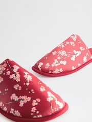 Bath & Body Works Red Japanese Cherry Blossom Mule Slippers - Image 8 of 8