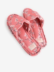 Bath & Body Works Pink Japanese Cherry Blossom Open Toe Scalloped Slippers - Image 5 of 8