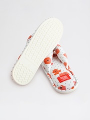 Bath & Body Works Red/White Poppy Corsage Slippers - Image 6 of 7