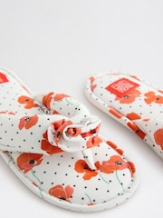 Bath & Body Works Red/White Poppy Corsage Slippers - Image 7 of 7