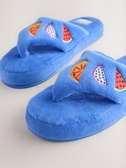 Bath & Body Works Blue Fruit Towelling Slippers - Image 4 of 5