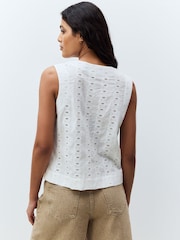 White Broderie Waistcoat - Image 3 of 7