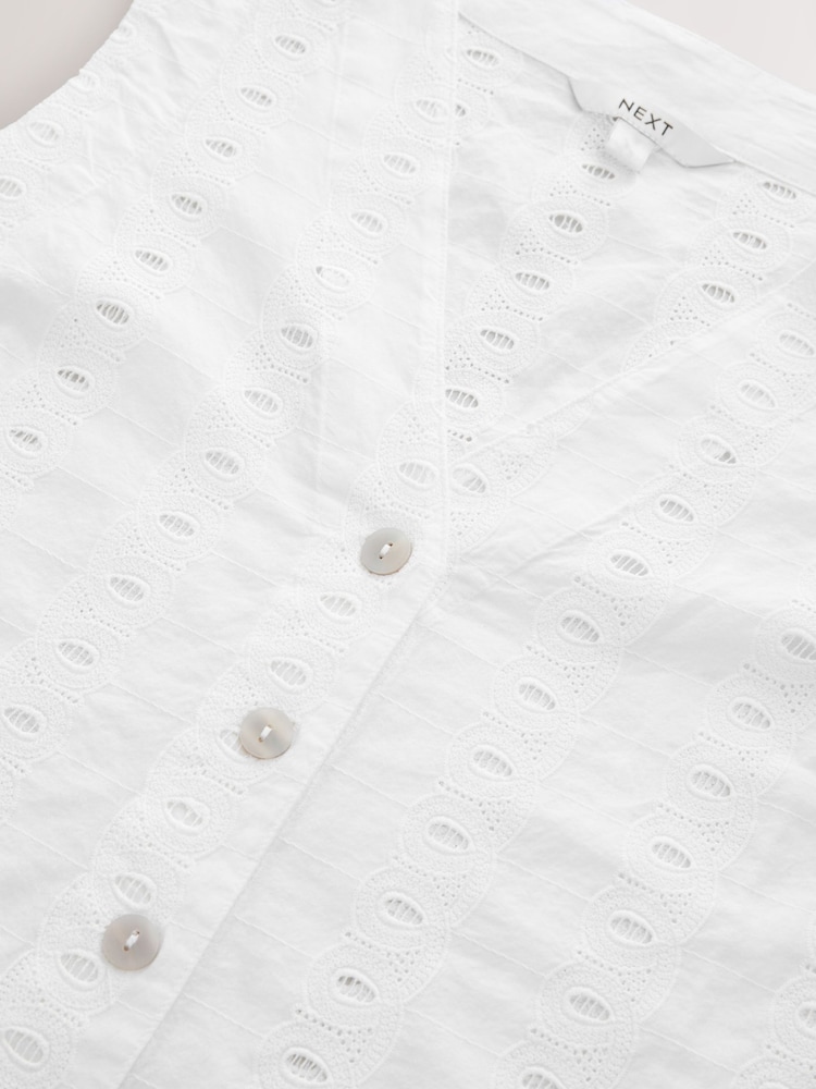 White Broderie Waistcoat - Image 6 of 7
