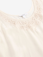 Crema - Satin Lace Insert Scoop Cami Top - Imagen 6 de 7