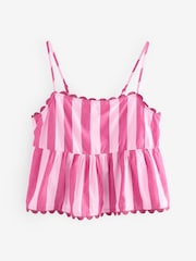 Pink Stripe Strappy Cami Top - Image 5 of 7