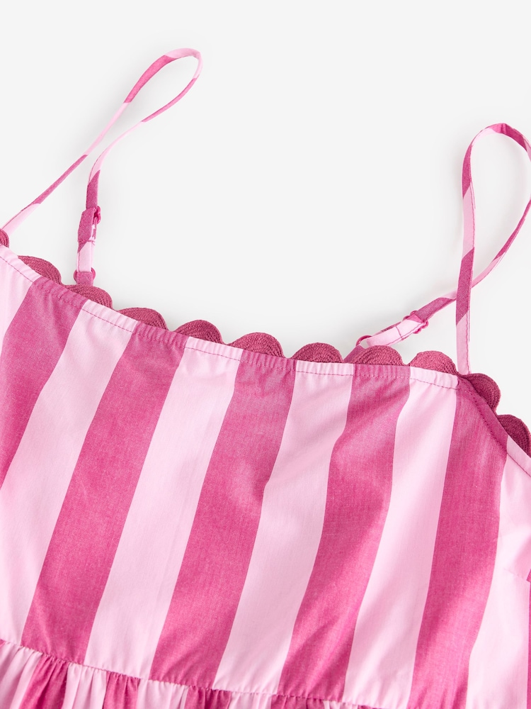 Pink Stripe Strappy Cami Top - Image 7 of 7