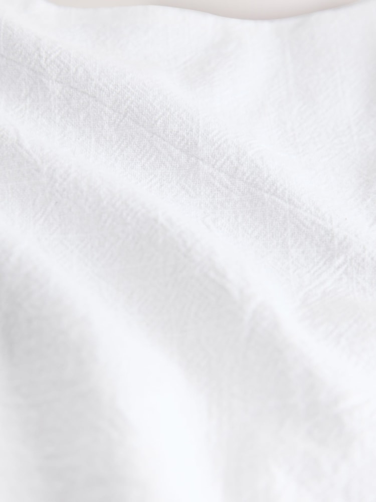 White Floral Embroidered Detail Tie Front Waistcoat - Image 8 of 8