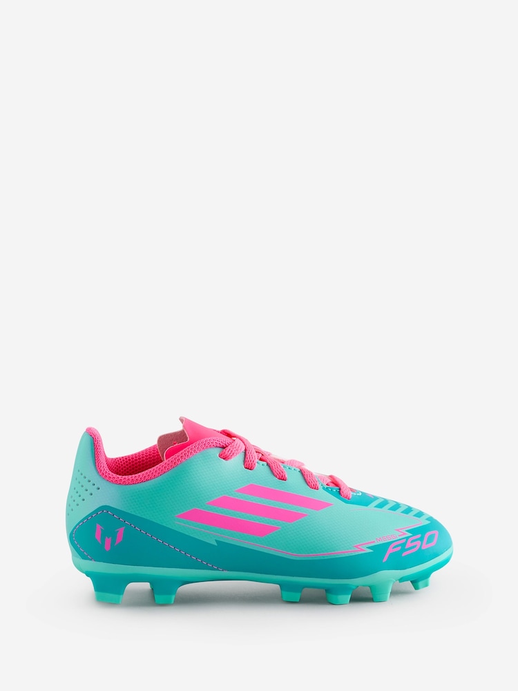 adidas Blue Kids F50 Club Messi Firm/Blue -Ground Boots - Image 1 of 1