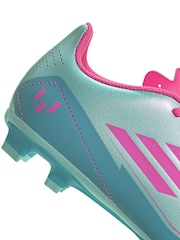adidas Blue Kids F50 Club Messi Firm/Blue -Ground Boots - Image 10 of 11